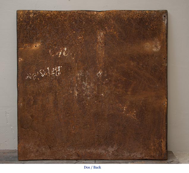 Cast iron fireback with Napoleon's soldiers Cast iron fireback with Napoleon's soldiers-6